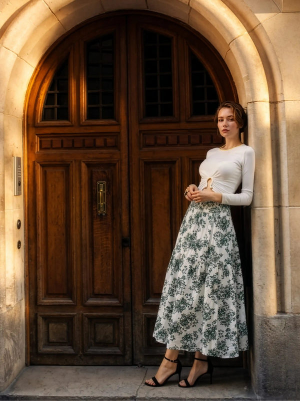 Bloom Linen Skirt