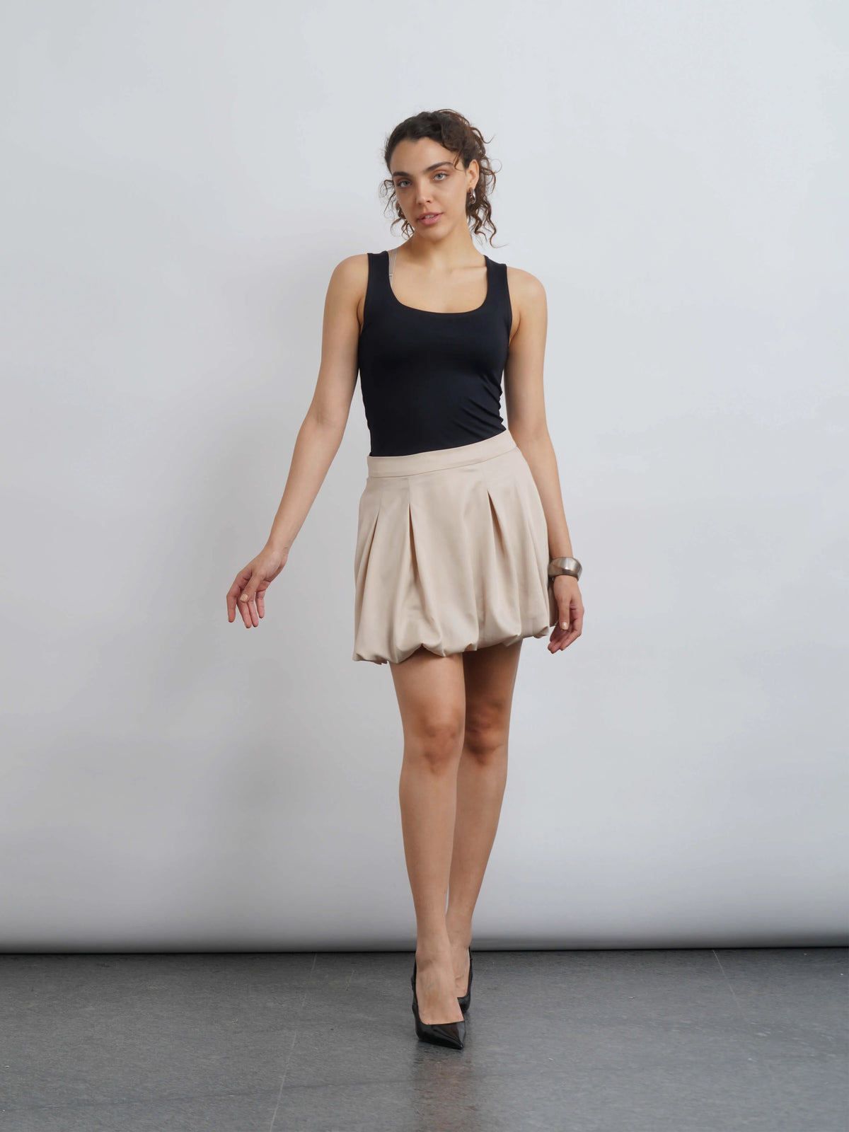 Satin Balloon Skirt