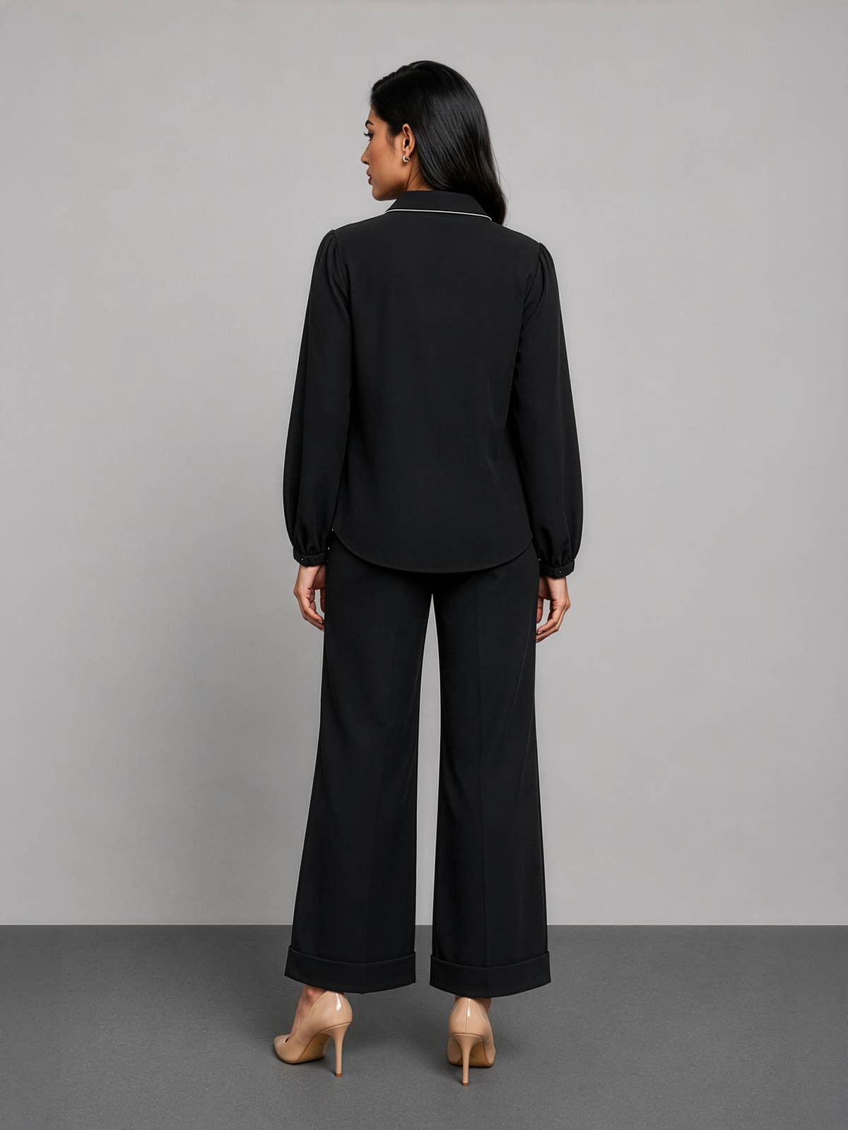 Cotton Shirt with Contrast Detail