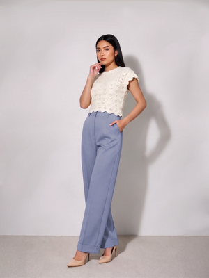Cotton Crochet Top - White