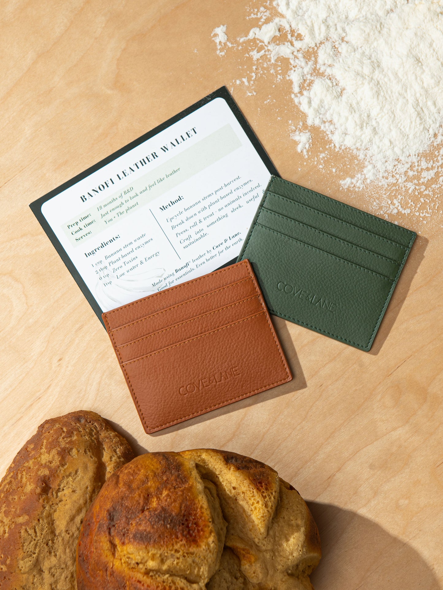 Just in Case Banofi Vegan Leather Card Case - Tawny Brown
