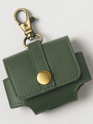 Pocket Muse Banofi Vegan Leather Airpod Case - Basil Green