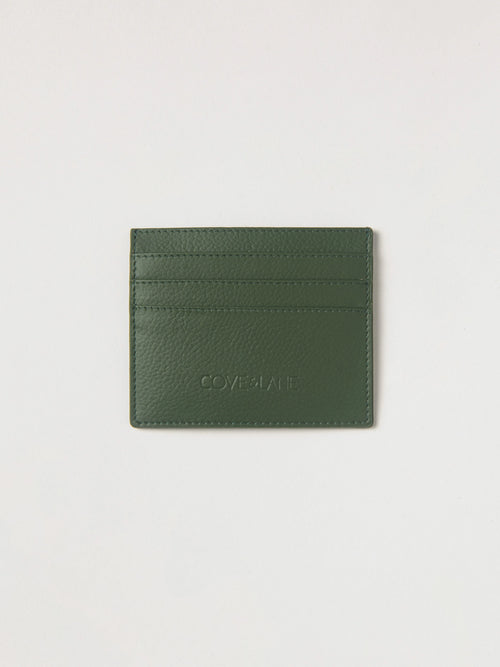 just in case banofi vegan leather card case - basil green