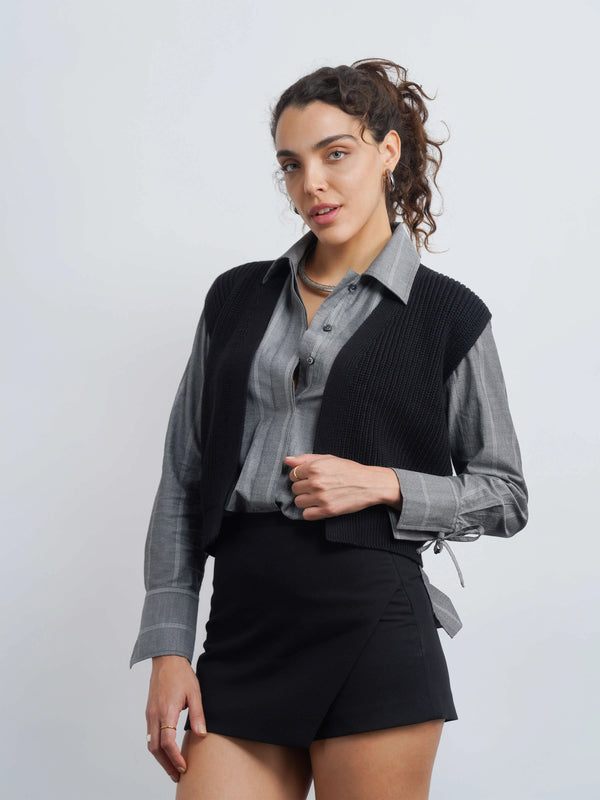 Cotton Cardigan - Black