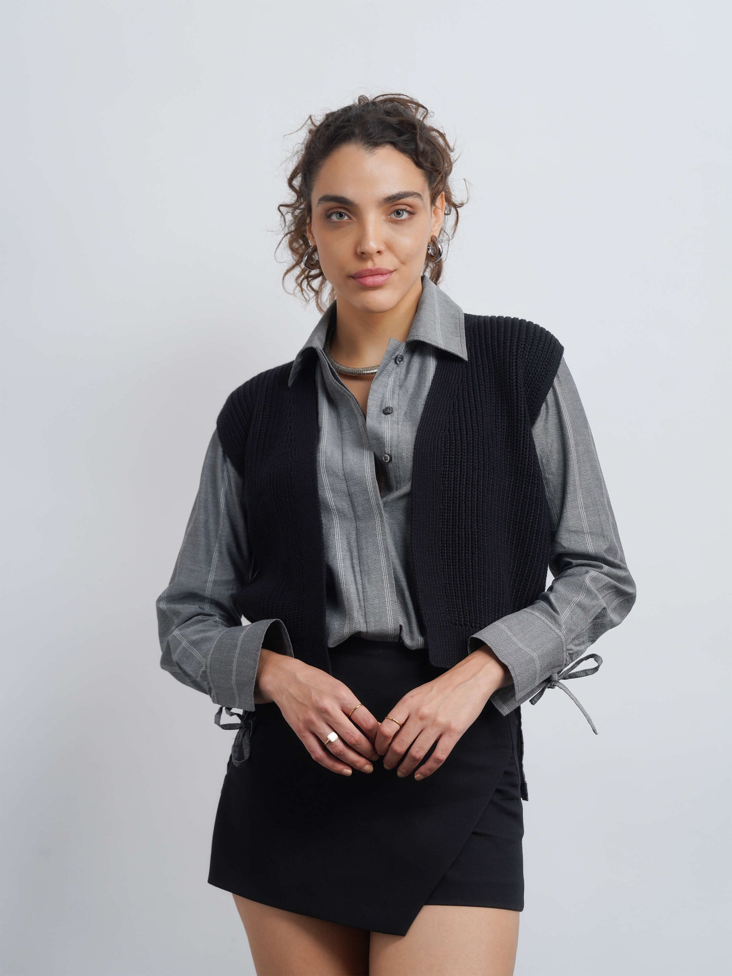 Aire Cotton Cardigan - Black