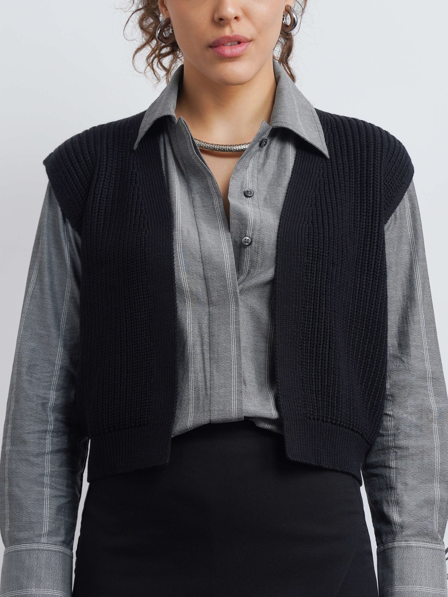 Aire Cotton Cardigan - Black
