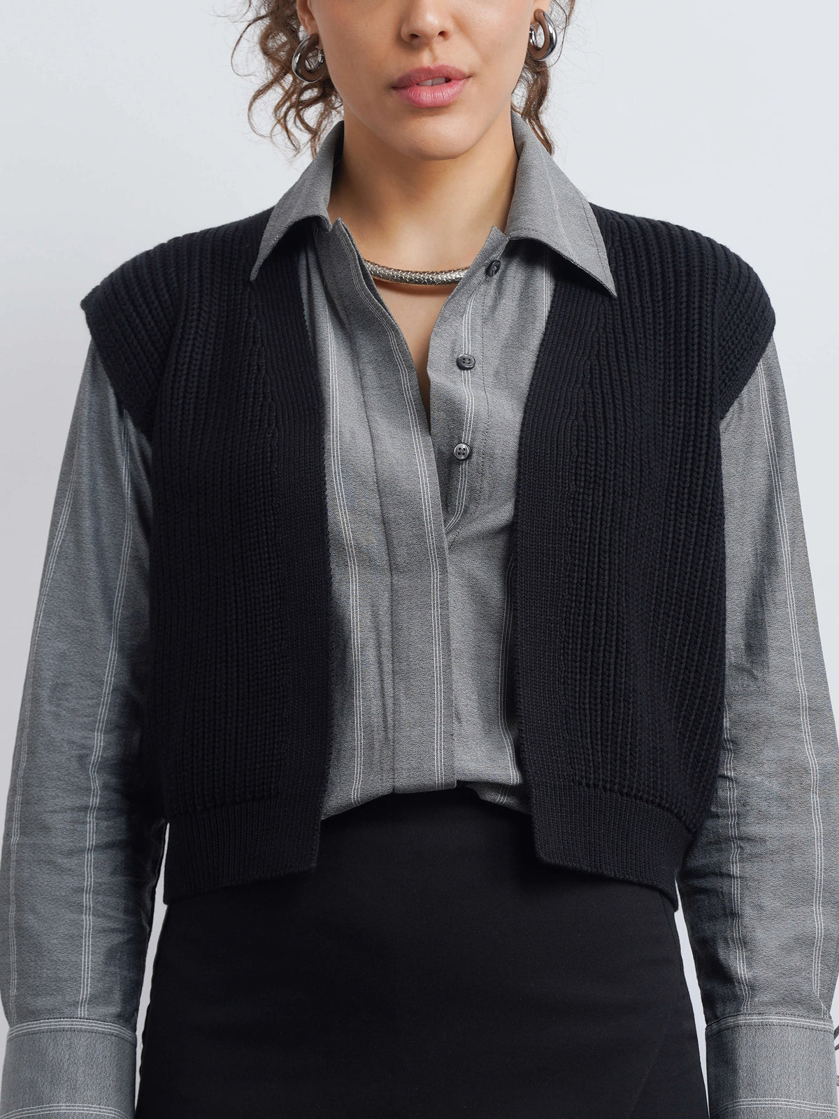 Cotton Cardigan - Black
