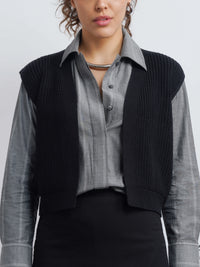 Cotton Cardigan - Black