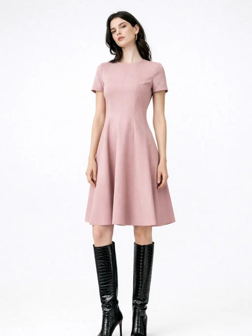 corp core dress - dusty pink