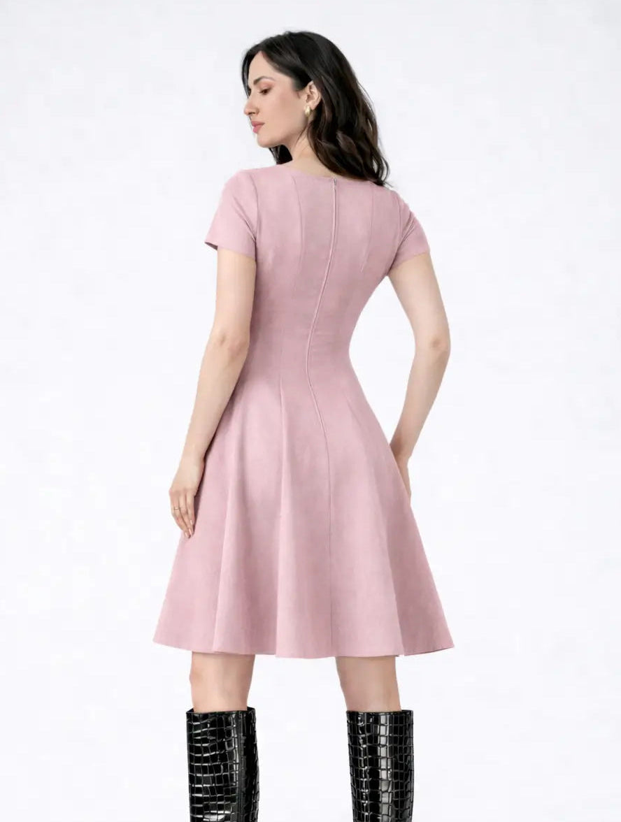 Corp Core Dress - Dusty Pink
