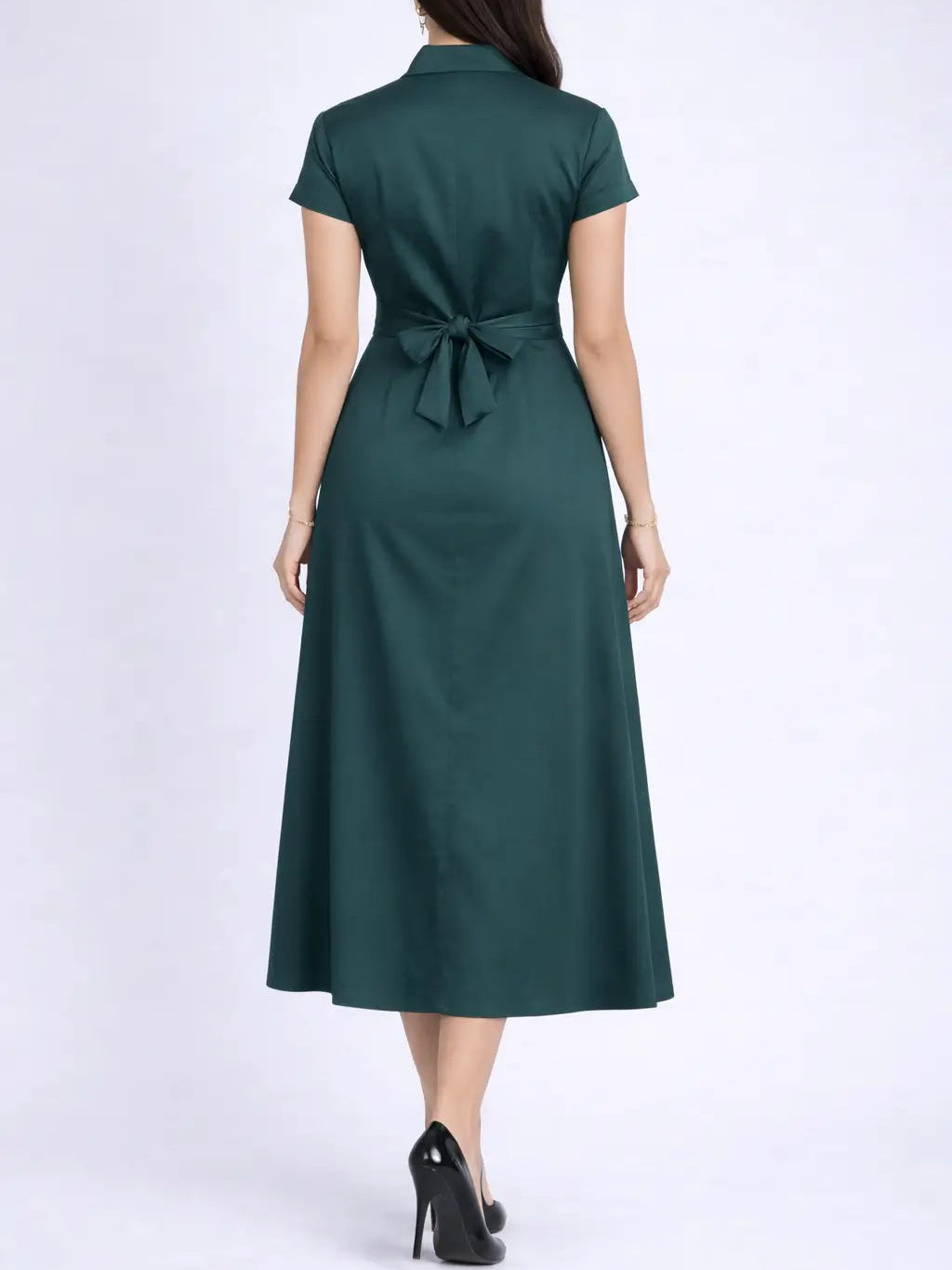 Corp Dress - Cotton Satin Green