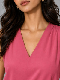 Classic CrepeSway™ Top - Coral Pink