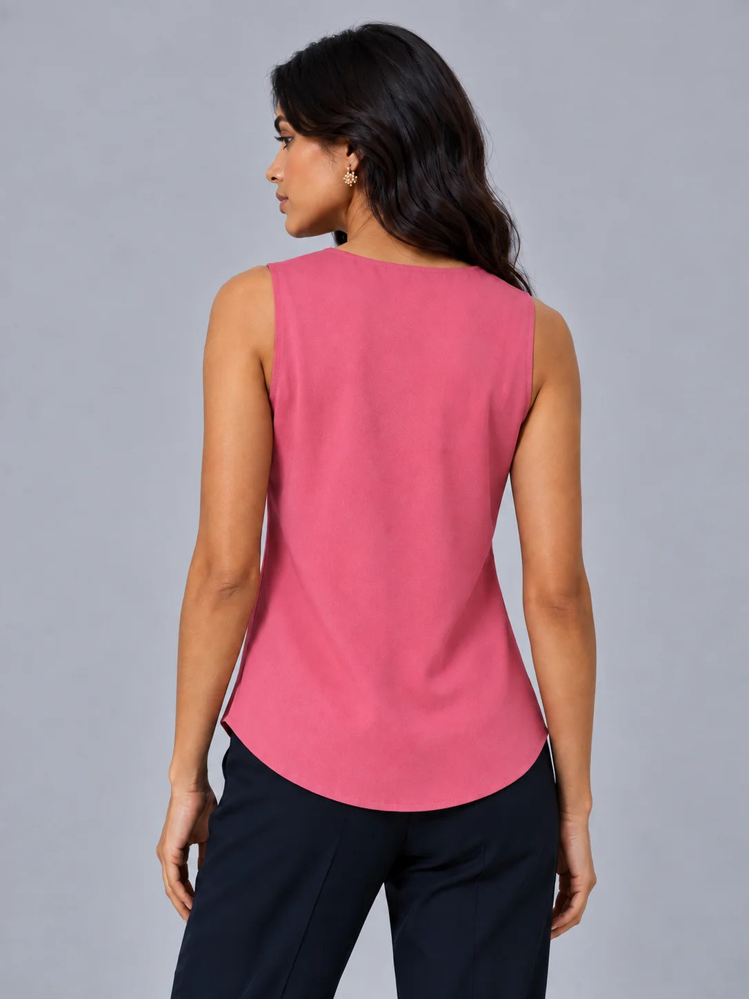 Classic CrepeSway™ Top - Coral Pink