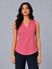Classic CrepeSway™ Top - Coral Pink