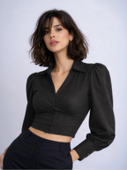 Arlo Top in AirLinen™ - Midnight Grey