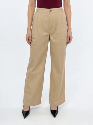 Riviera Wide Leg Pants - Cappuccino