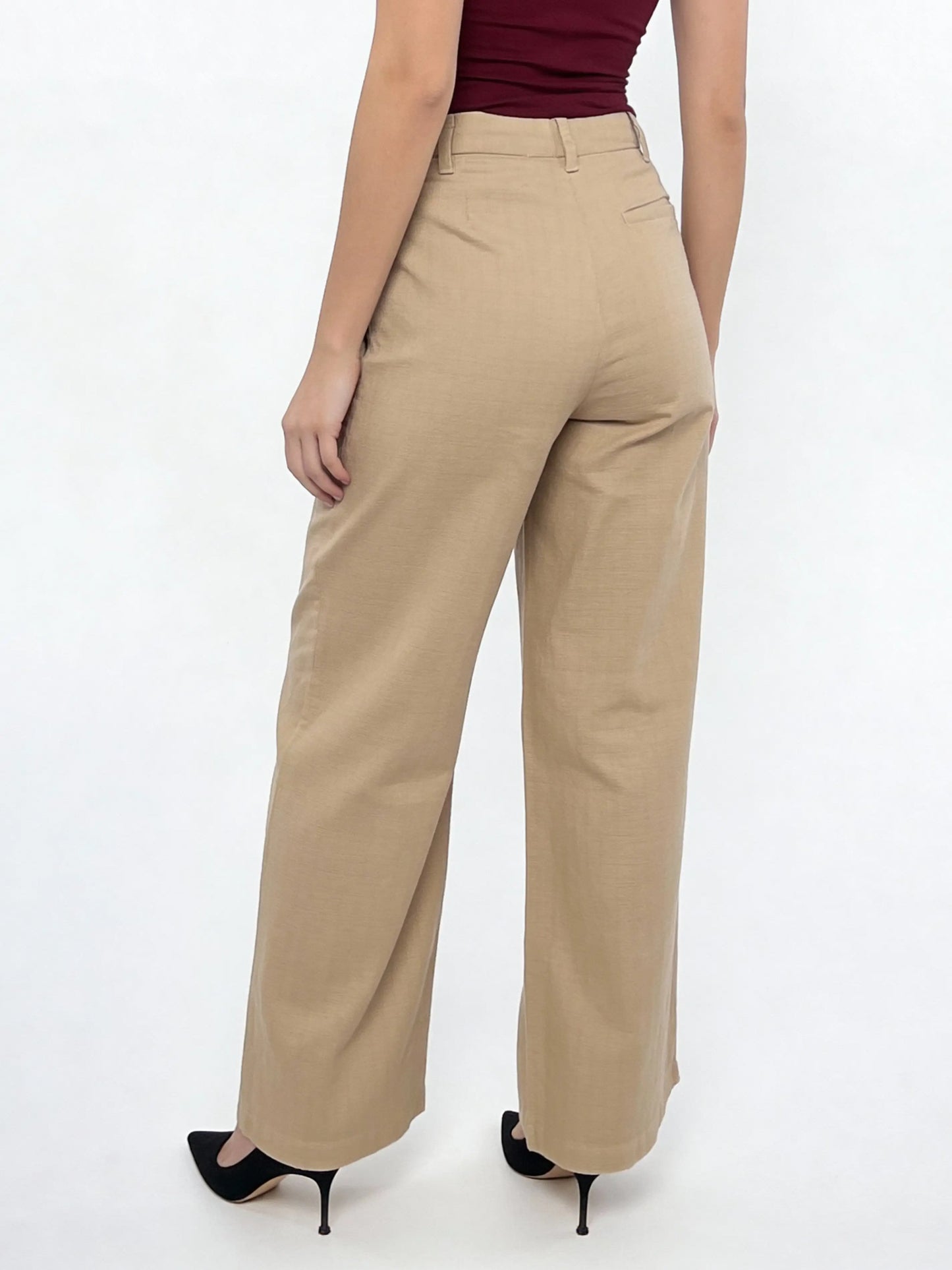 Riviera Wide Leg Pants - Cappuccino