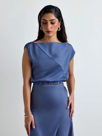 Jenna LustraSatin™ Top - Sapphire