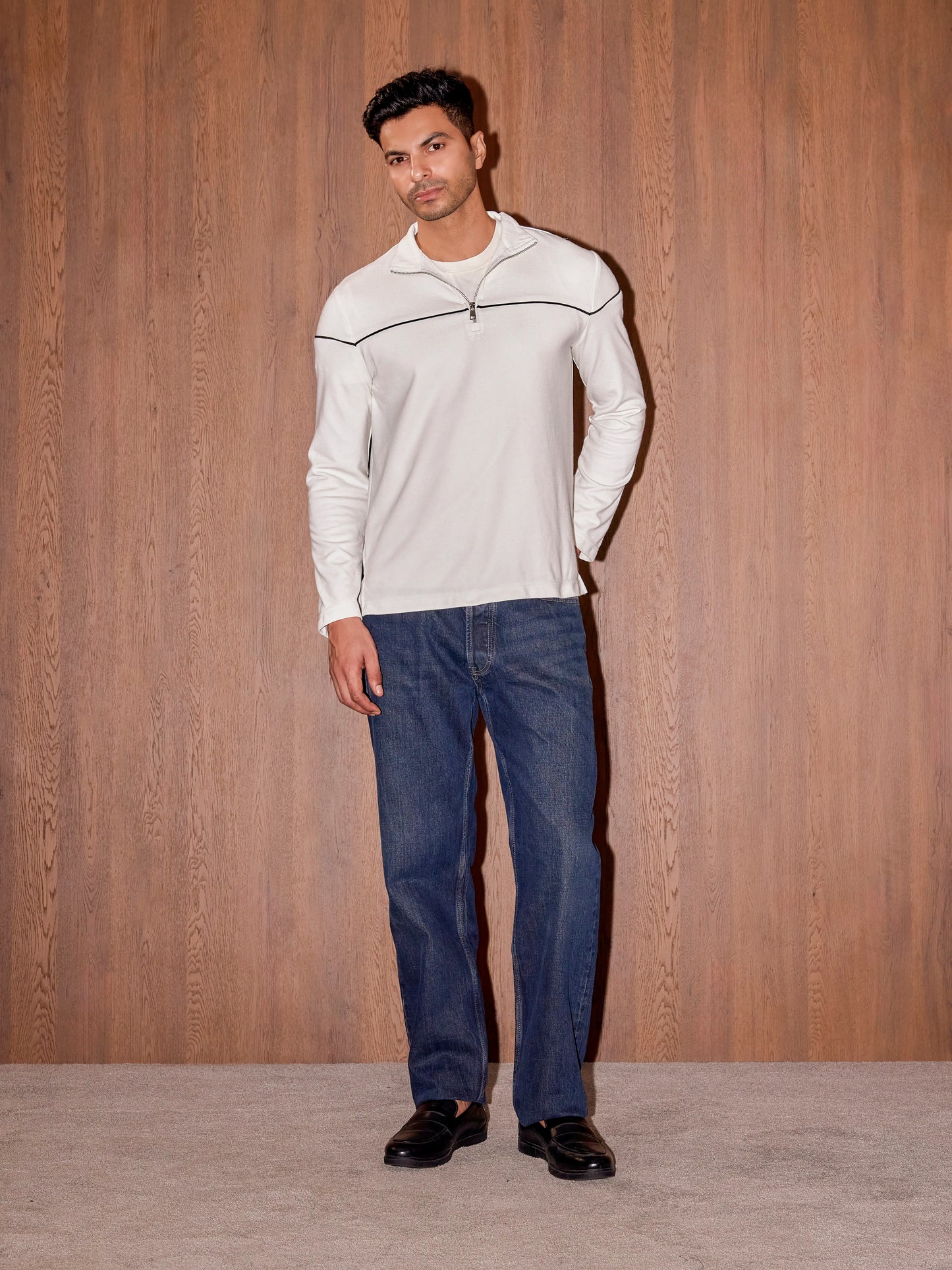 Transit Quarter Zip Pullover - White