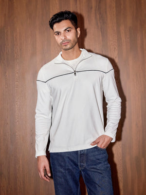 Transit Quarter Zip Pullover - White