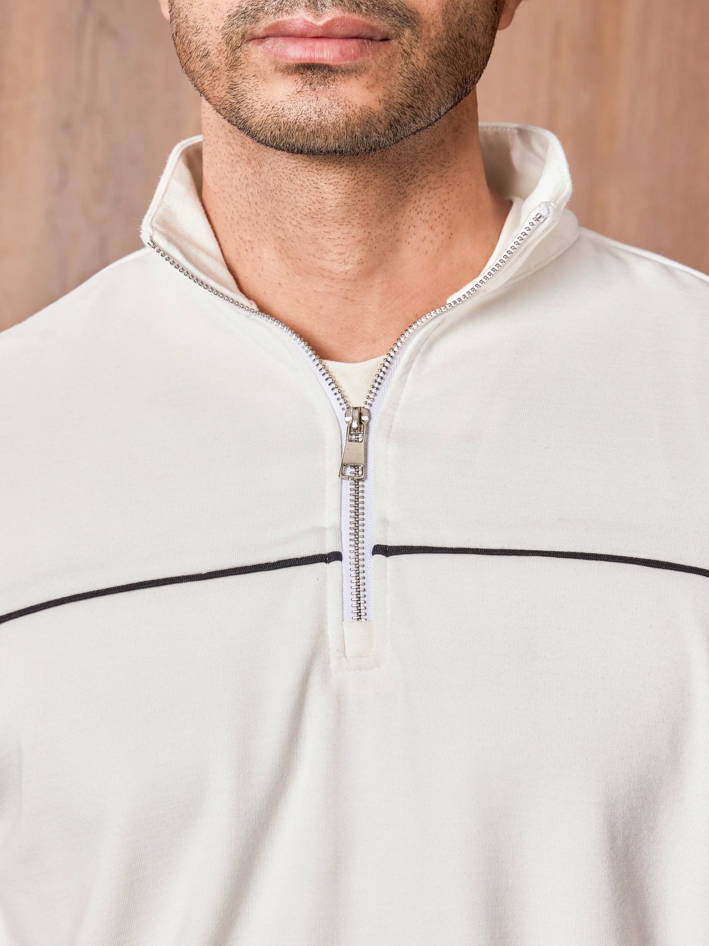 Transit Quarter Zip Pullover - White
