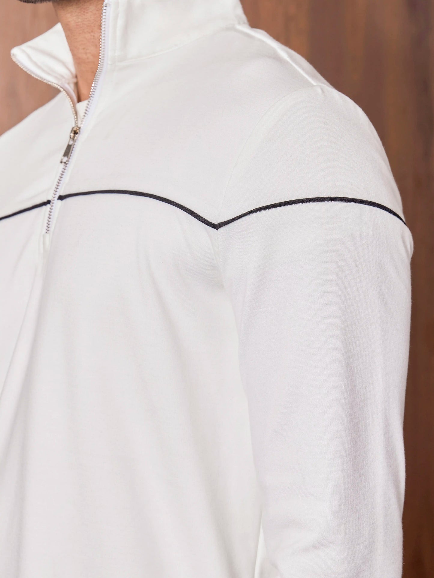 Transit Quarter Zip Pullover - White