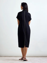 Madlyn AirLinen™ Midi Dress - Black