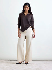 LustraSatin™ Shirt- Dark Chocolate