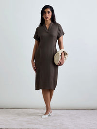 Madlyn AirLinen™ Midi Dress - Olive