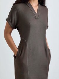 Madlyn AirLinen™ Midi Dress - Olive