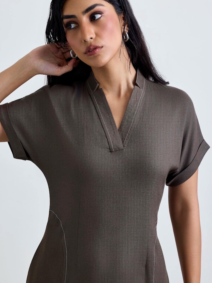 Madlyn AirLinen™ Midi Dress - Olive