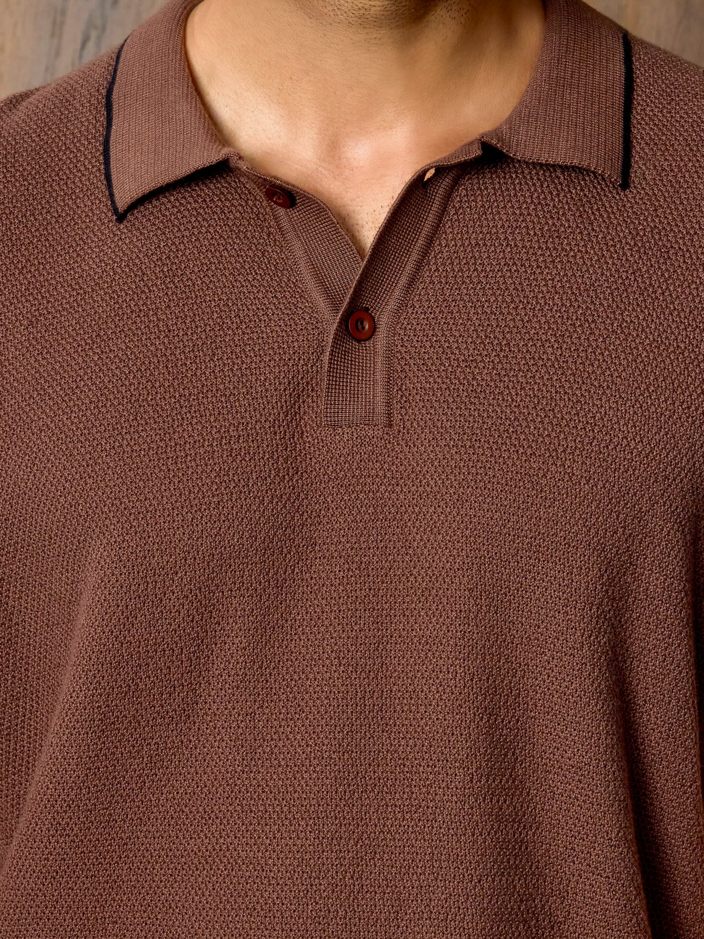 Courtside Cotton Polo Regular Fit - Hazlenut