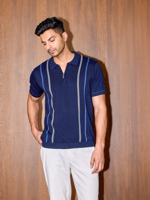 Intrecciato Cotton Polo Regular Fit