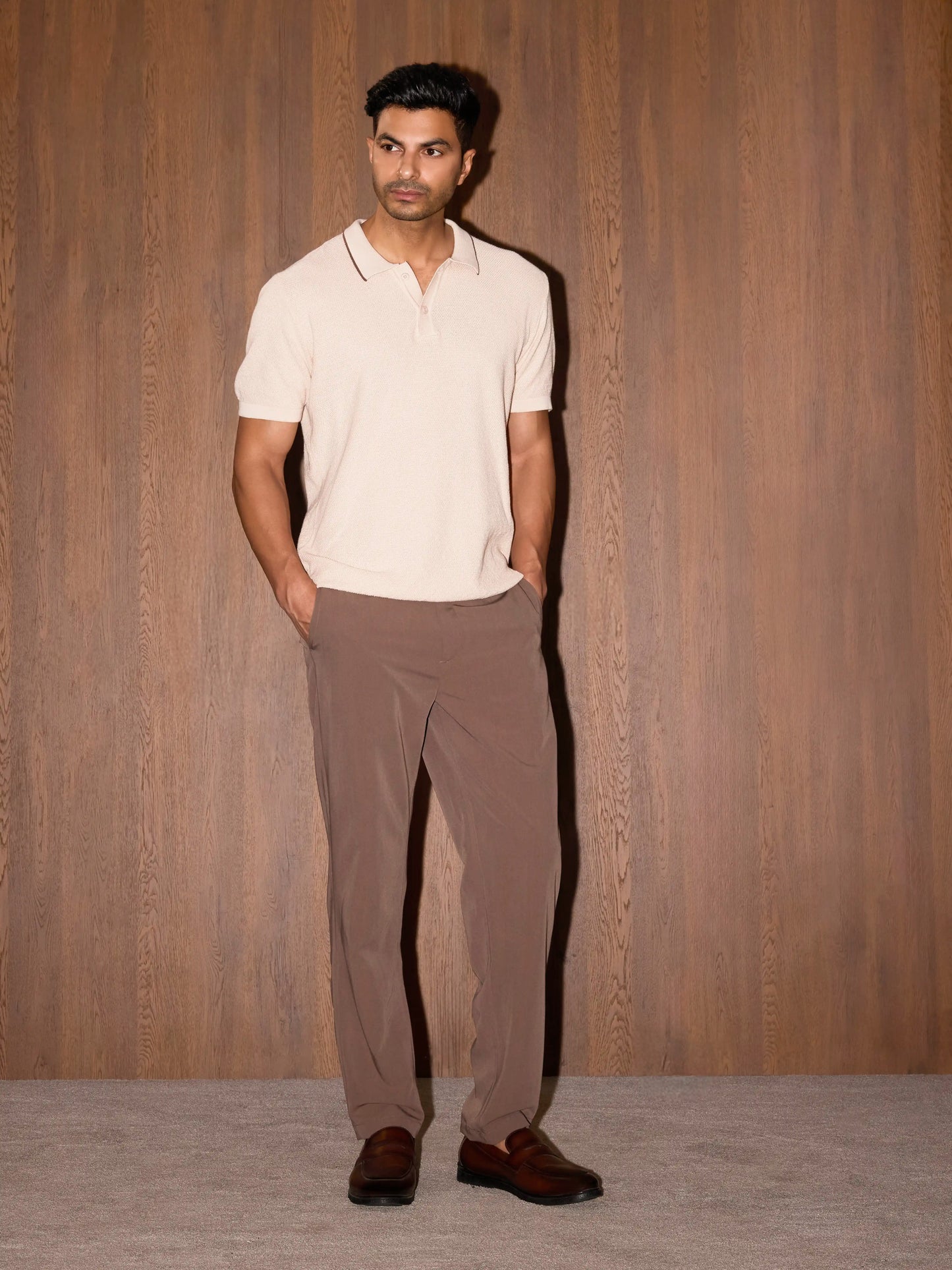 Courtside Cotton Polo Regular Fit - Cream