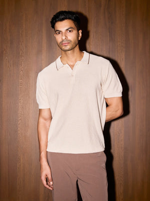 Courtside Cotton Polo Regular Fit - Cream