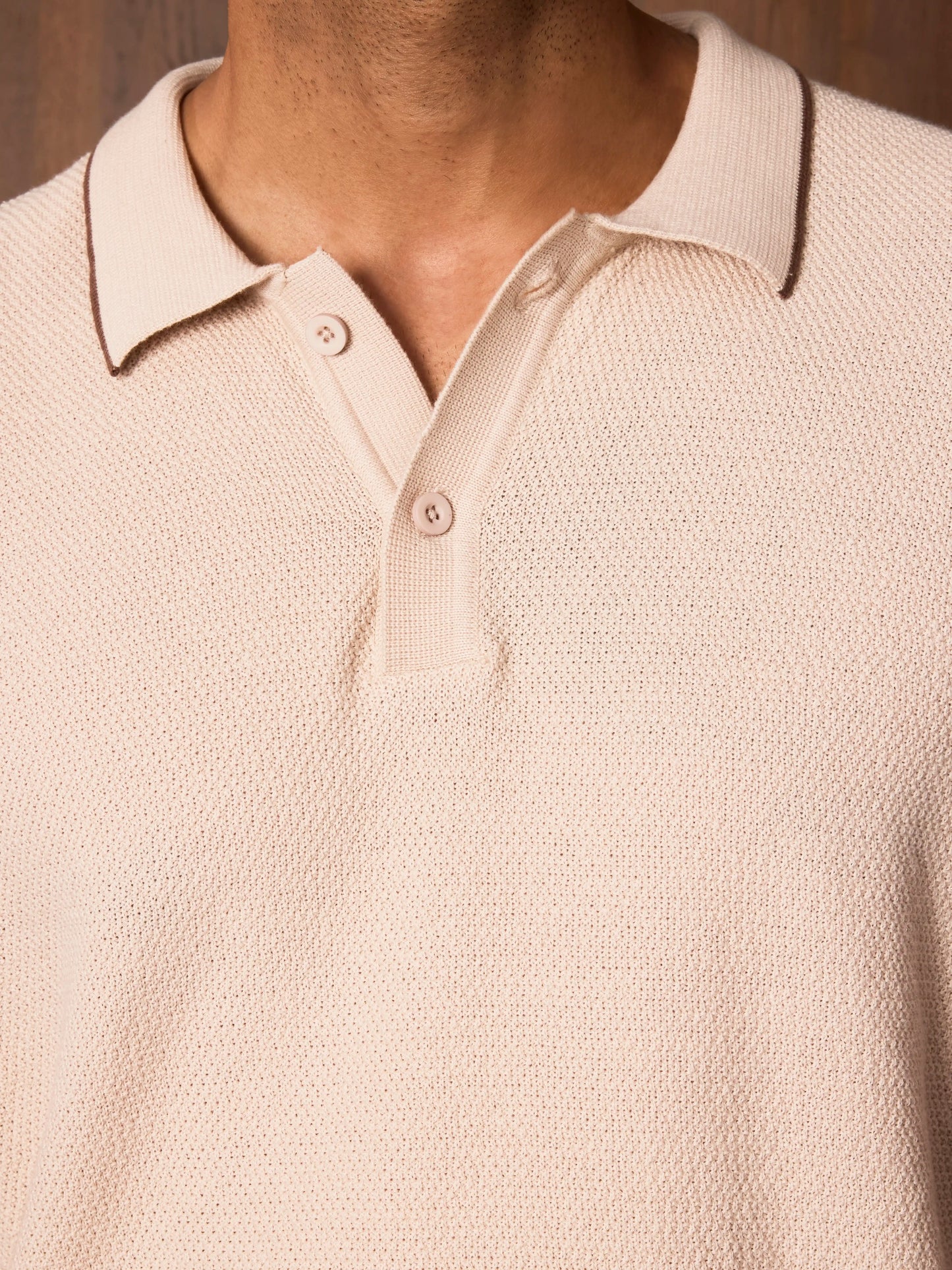 Courtside Cotton Polo Regular Fit - Cream