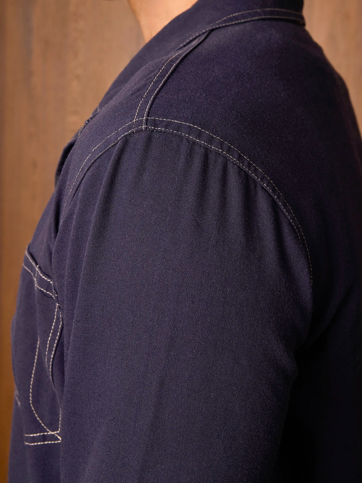 AirLinen™ Contrast Stitch Shacket