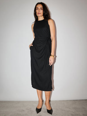 Sandy Linen Dress - Black