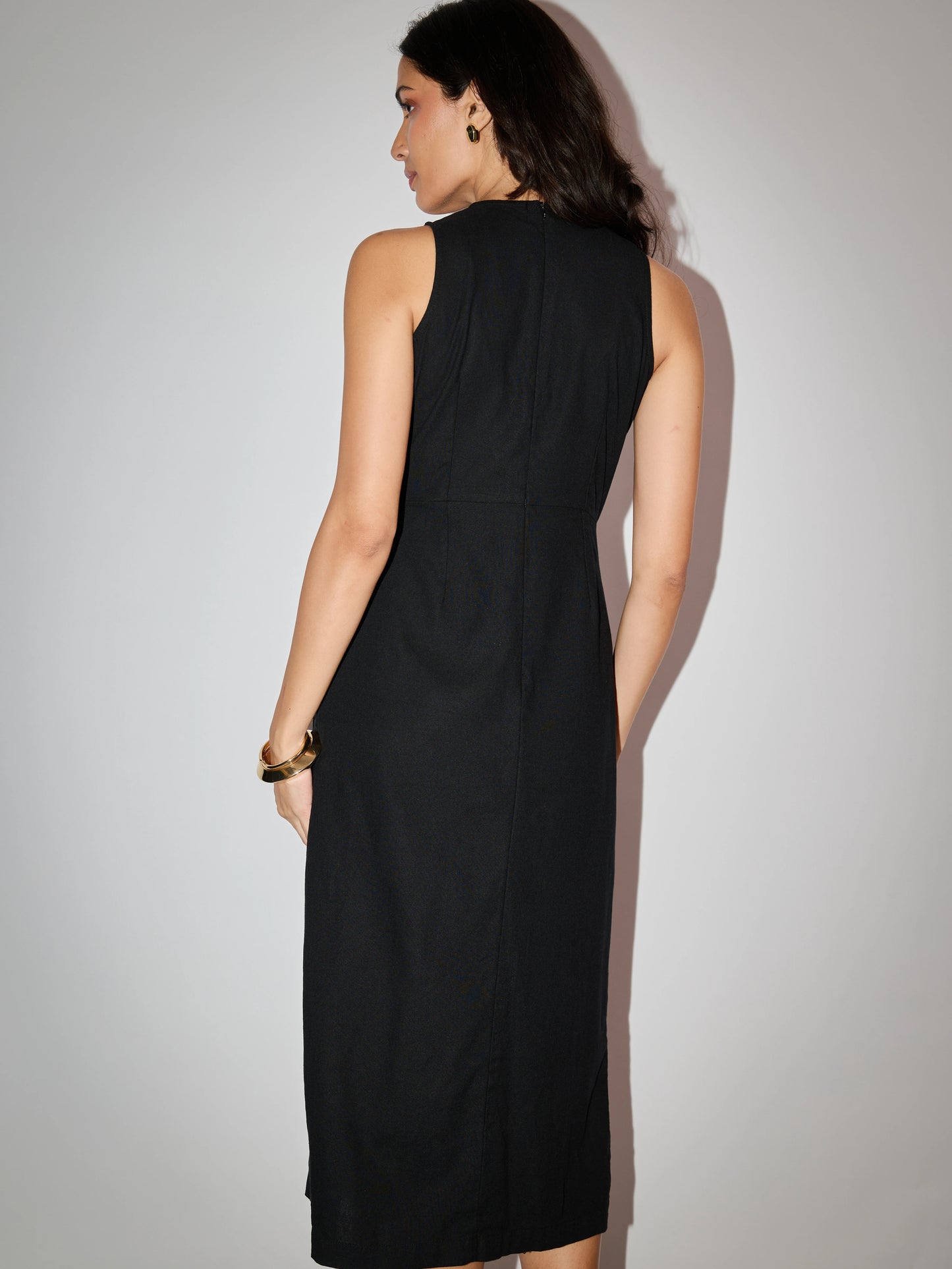 Sandy Linen Dress - Black