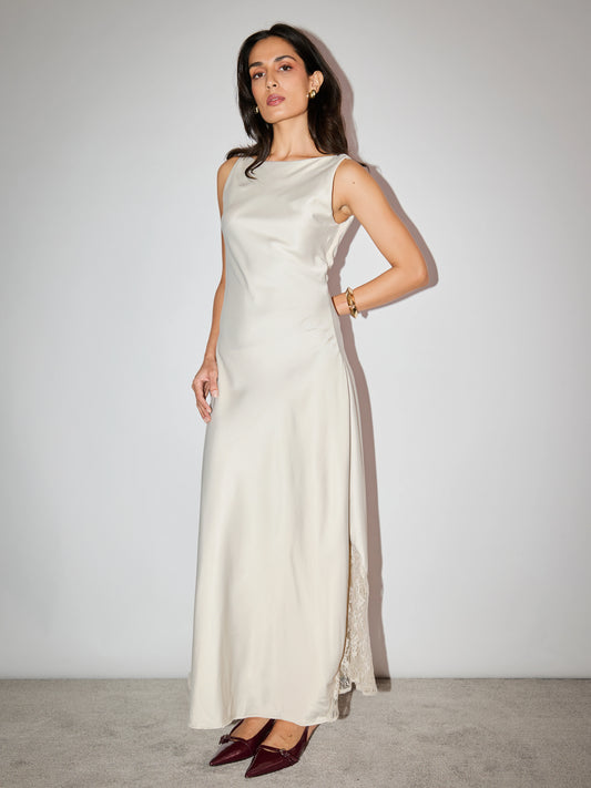 Soirée Slip Dress - Champagne