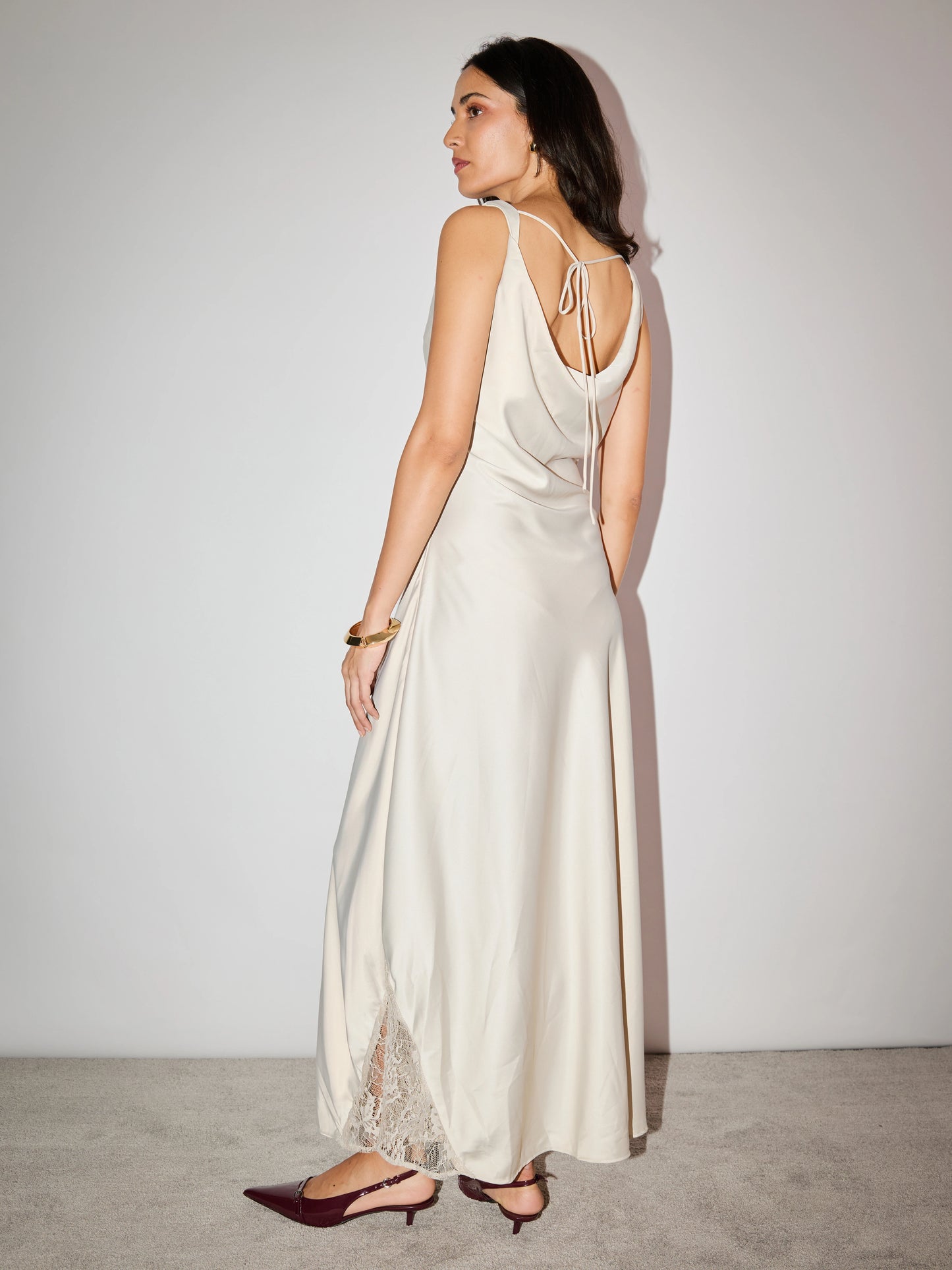 Soirée Slip Dress - Champagne