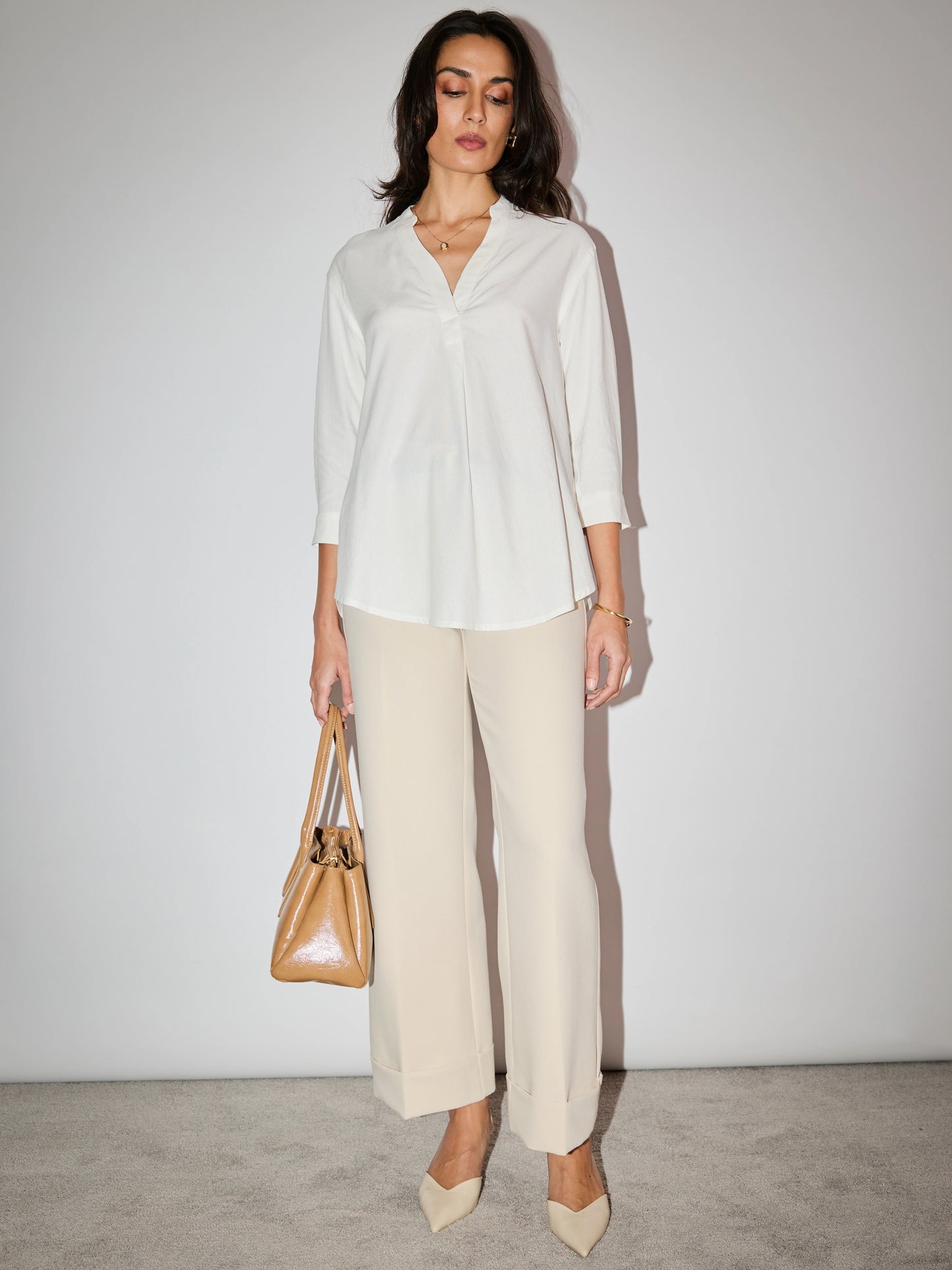 Kayla Linen Blouse - White