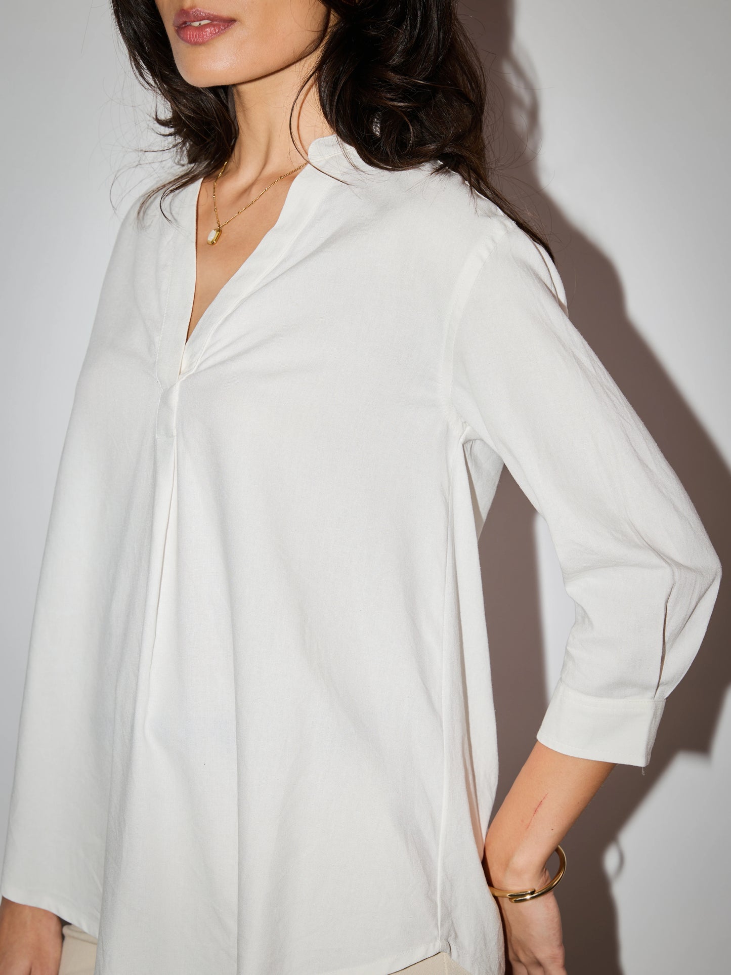 Kayla Linen Blouse - White