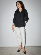 Kayla AirLinen™ Blouse - Black