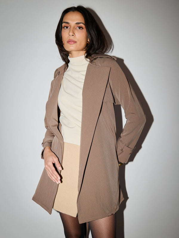 Hailey Coat in SoftSuit™️- Cappuccino