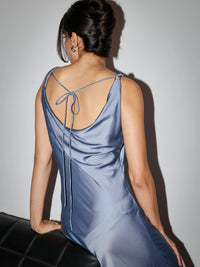 Soirée Slip Dress - Sapphire