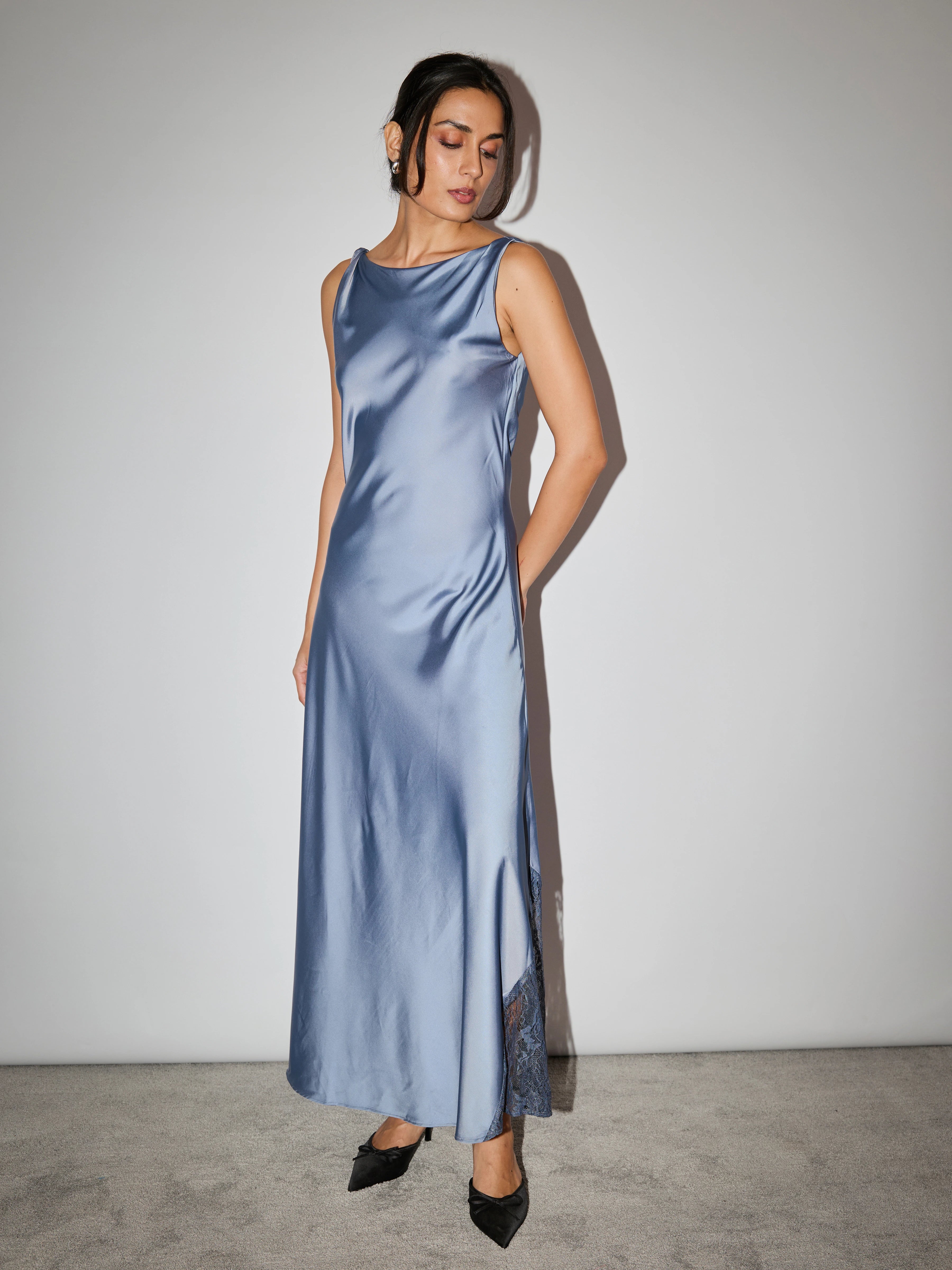 Soirée Slip Dress - Sapphire