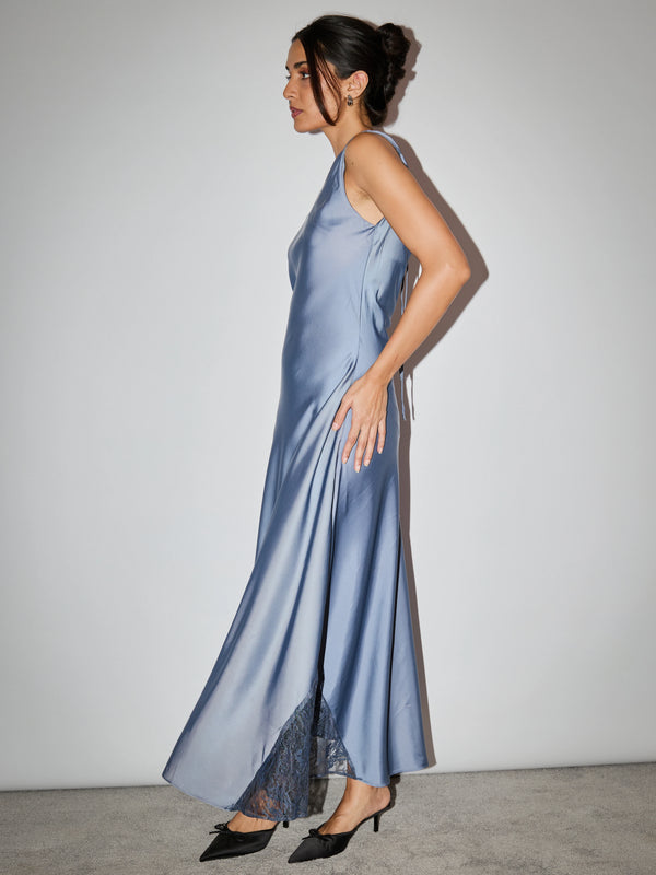 Soirée Slip Dress - Sapphire