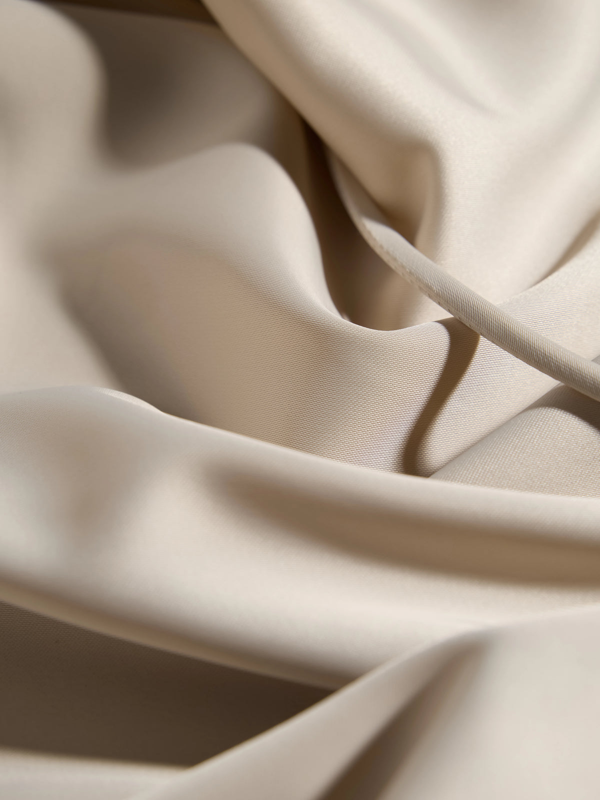 Champagne LustraSatin dress fabric sheen close-up