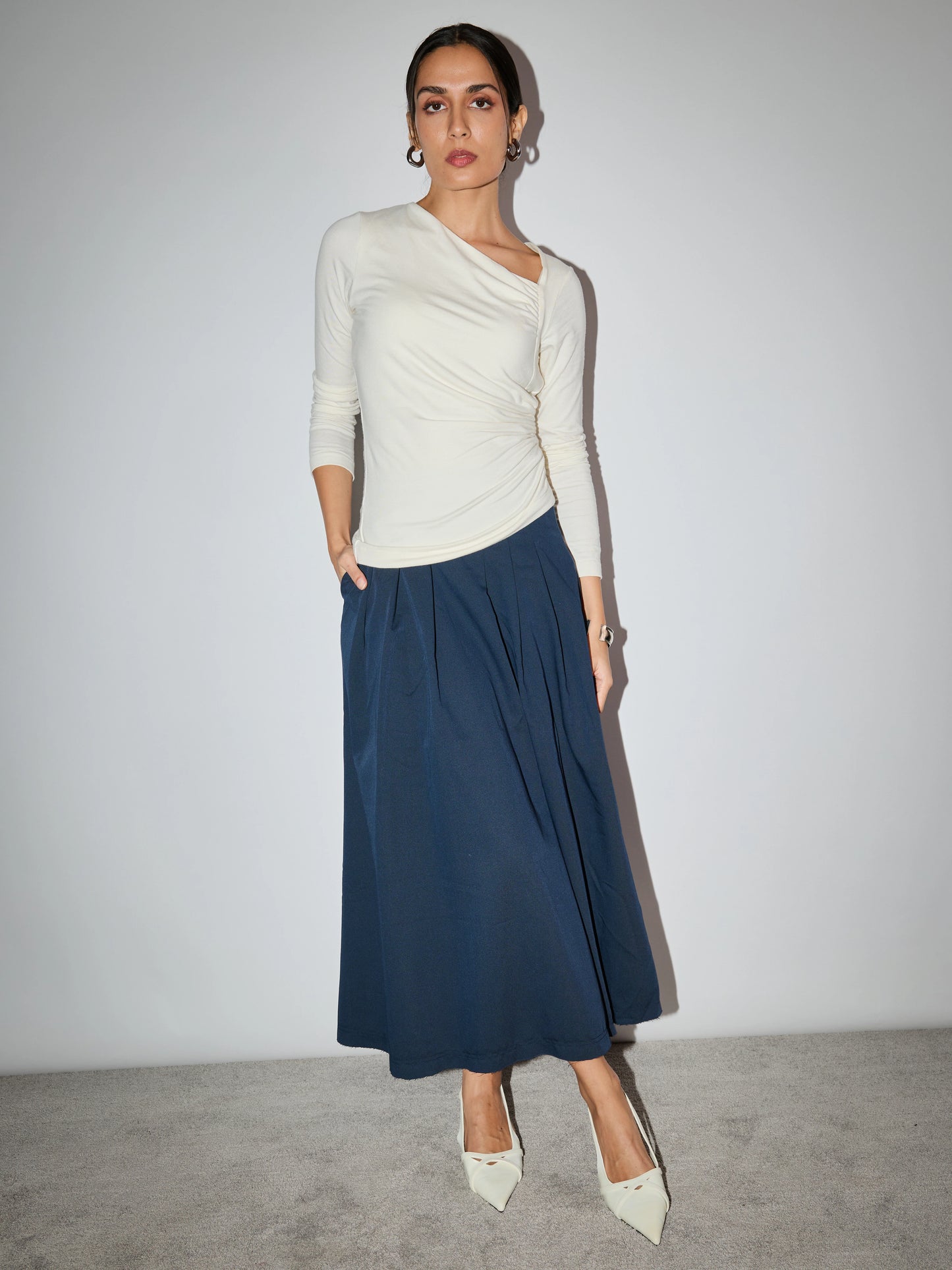 Asymmetric Axis Knit Top